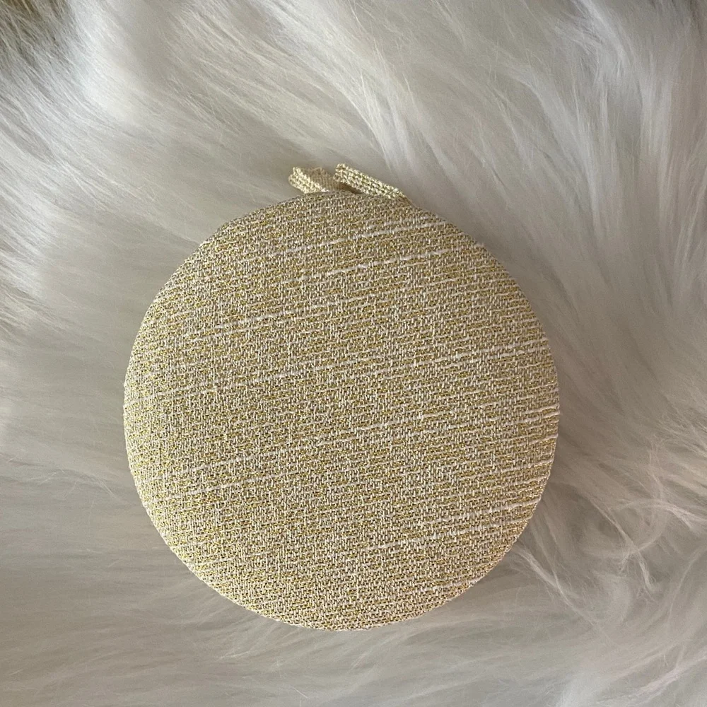 Dior jewelry/ makeup travel trousse pouch gold glitter new in box